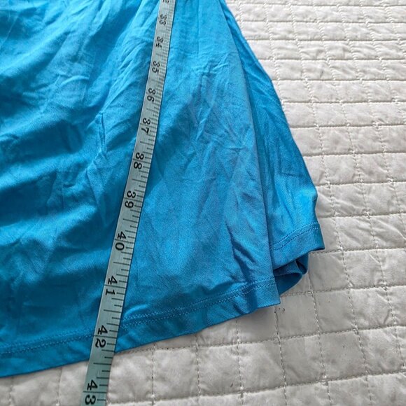 Ramy Brook Blue Draped Long Sleeve Dress M Viscose/Spandex Blend - Picture 10 of 10